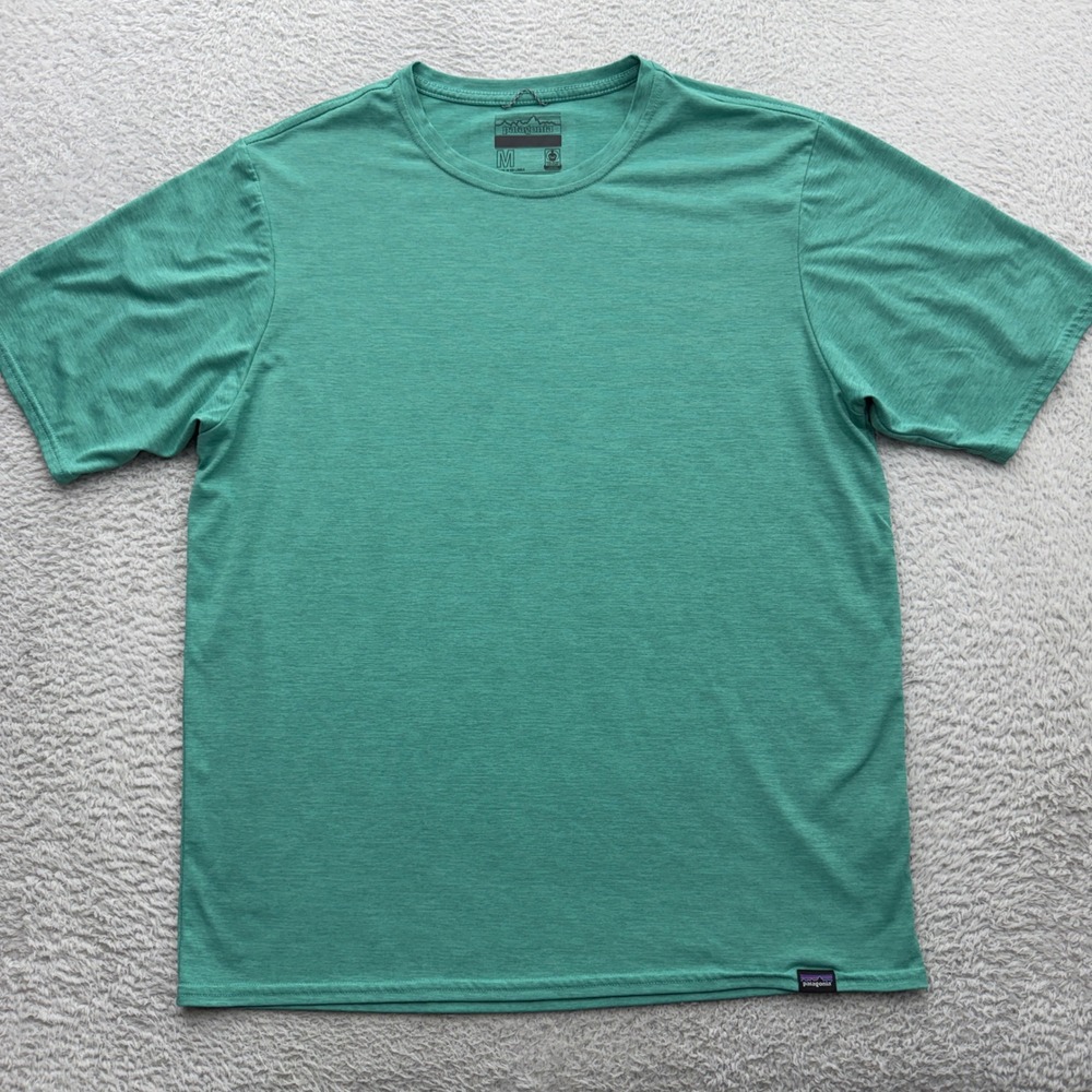 Patagonia Capilene Cool Daily Mens Medium Green Heather Short Sleeve Shirt
